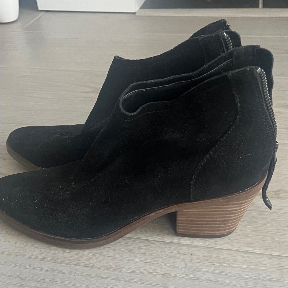Dolce Vita Black Suede Ankle Booties
